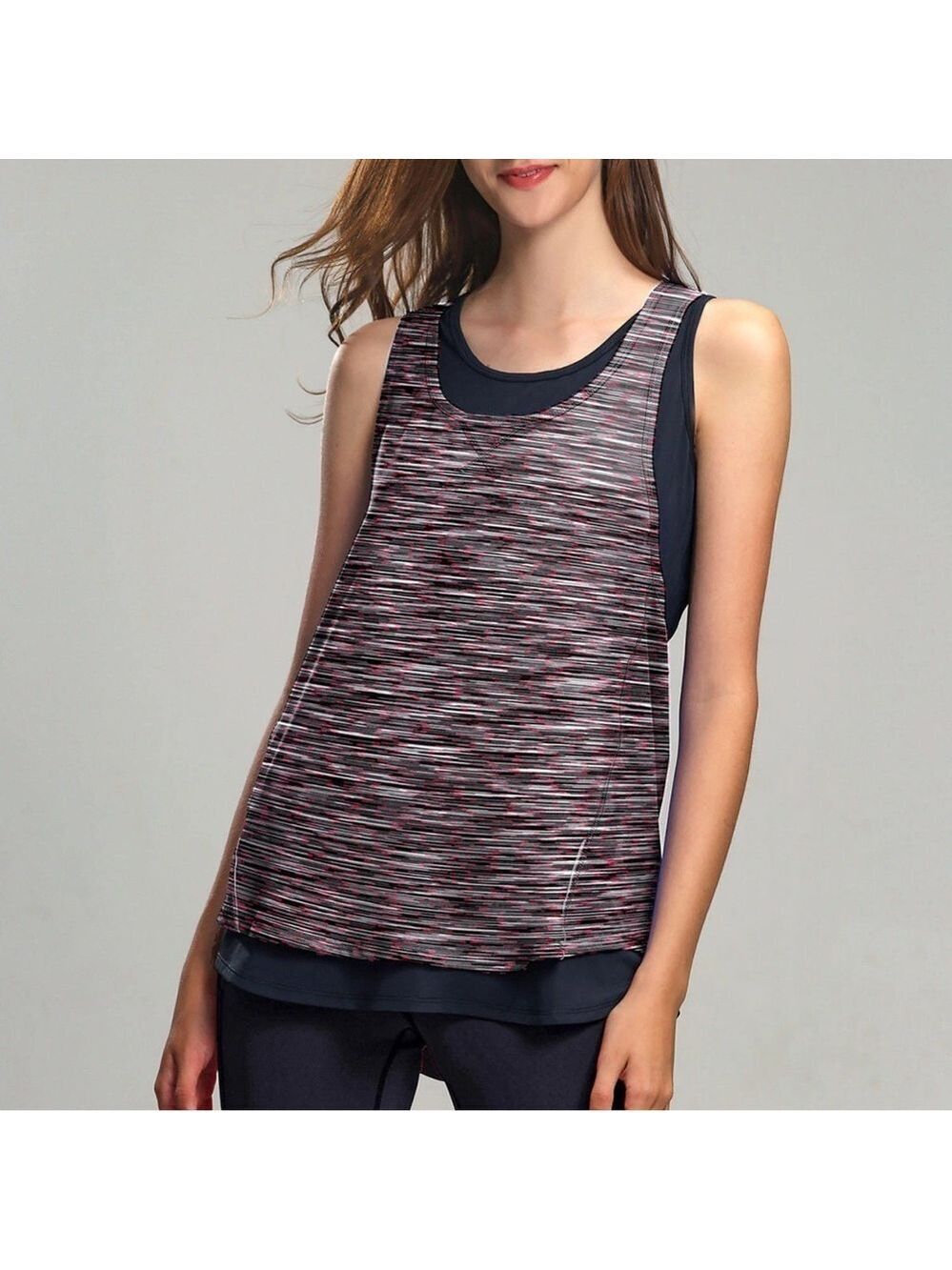 Tangerine Double Layer Active Tank Top